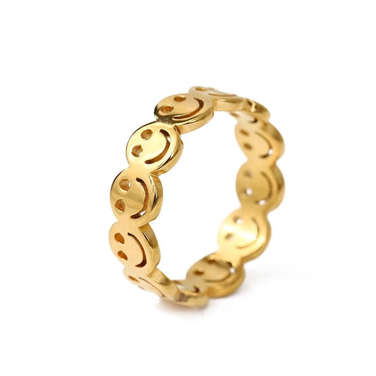 Smiley Face Ring (Gold)