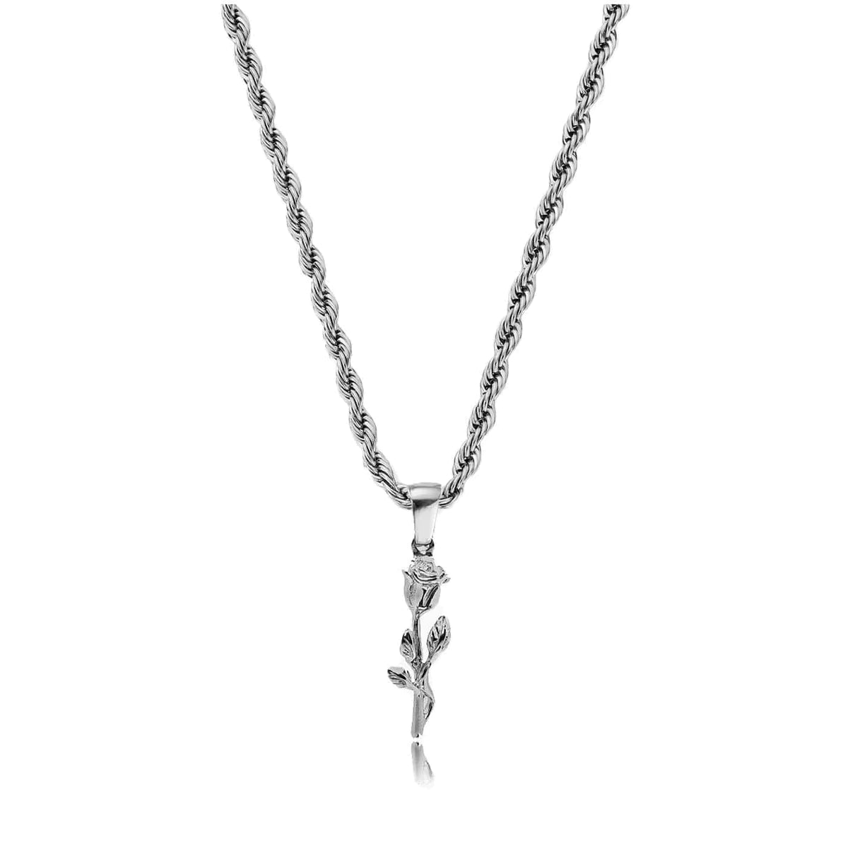 Rose Necklace (Silver)